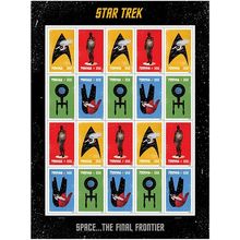 Star Trek Enterprise classic TV Sheet of 20 Current Rate Stamps Scott 5132-35
