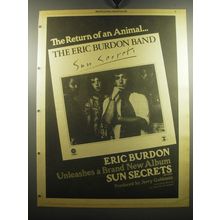 1975 The Eric Burdon Band Sun Secrets Album Ad - The Return of an Animal