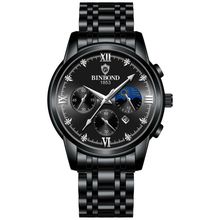 BINBOND B3591 30m Waterproof Luminous Calendar Men Watch, Rose Gold-Black, Rose
