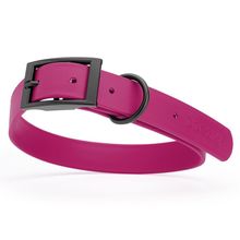 Dog Pet Waterproof Collar - W1" x L22"-25" - Magenta Pink