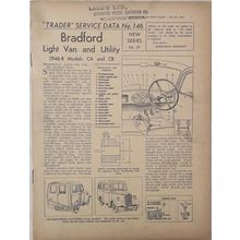 JOWETT BRADFORD CA & CB 1946-48 MOTOR TRADER Service Data Booklet No. 146