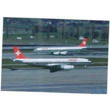 D C 8 AIRCRAFT SWISS AIE.. AT ZURICH AIRPORT CARD NO FP 137