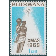 Botswana 1969 1c pale blue & chocolate Christmas SG256 MNH