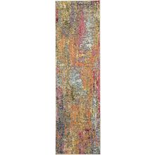 2' X 6' Sunset Abstract Power Loom Non Skid Area Rug