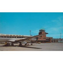 Oneida Airport Rome to New York Fly Mohawk Plane Postcard