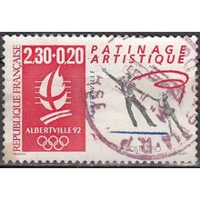 France 1990 Michel 2757 O Cote (2008) 1.00 € Jeux Olympiques Albertville