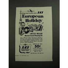 1956 SAS Scandinavian Airlines System Ad - European Holiday