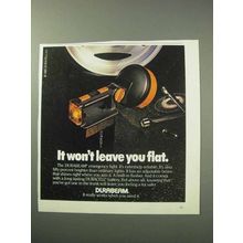 1986 Durabeam Emergency Light Ad - Won't Leave You Flat