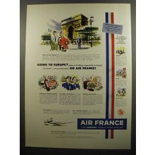 1952 Air France Airline Ad - Going to Europe? Enjoy a thrilling experience