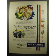 1952 Air France Airline Ad - Fly in luxury unexcelled in Air Travel
