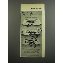 1953 Mark Cross Collars Advertisement - Look they're leather