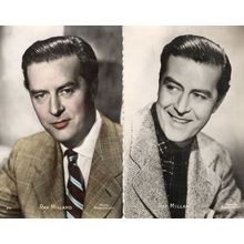 Ray Millard 2x Paramount Vintage Film Real Photo Postcard s