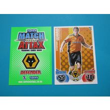 346. Stephen Ward - Wolverhampton - Match Attax 2010/11 Football Card EF1