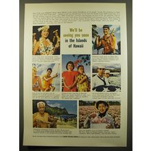 1961 Hawaii Visitors Bureau Ad - We'll be seeing you soon in the Islands