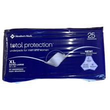 Members Mark Underpads 25-ct 30x36 XL Total Protection For Men and Women