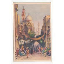 The Native Quarter Cairo Postcard Egypt Art