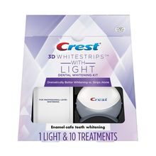 Crest 3D Whitestrips with Light, Whitestrips 3D White, Teeth Whitening Strip Kit