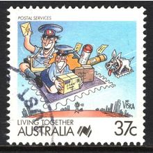 AUSTRALIA 1988: LIVING TOGETHER - 37c POSTAL SERVICES USED (G4)