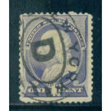 Used 212 1c Benjamin Franklin Barely Clears M01581