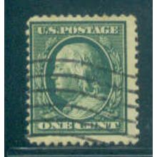Used 331 1c Benjamin Franklin Barely Clears A06695