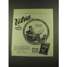 1913 Velvet Tobacco ad - Smooth Smoke Circle