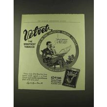 1913 Velvet Tobacco ad - Smooth Smoke Circle