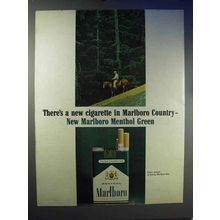 1966 Marlboro Menthol Green Cigarettes Ad