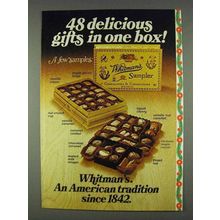 1978 Whitman's Sampler Chocolates Ad - Delicious Gifts