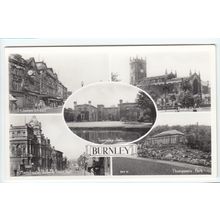 Multiview of Burnley Postcard RP Lancashire BRY31