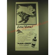 1950 Black & White Scotch Ad - Extra! Extra!
