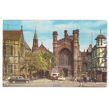 THE WEST FRONT, CHESTER CATHEDRAL, used postcard 1972 postmark,, #