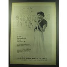 1949 Saks Fifth Avenue David Crystal Dress Ad - It takes something special