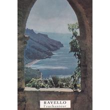 Ravello Small Hotel Tourist Guide Map Souvenir Postcard Size
