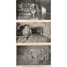 Village Main Reef Gold Mine Mining Co South Africa 3x Old Postcard s