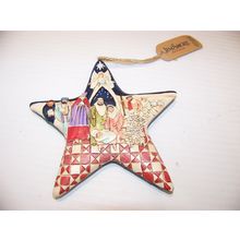 JIM SHORE HEARTWOOD CREEK NATIVITY STAR HANGING ORNAMENT NIB ENESCO