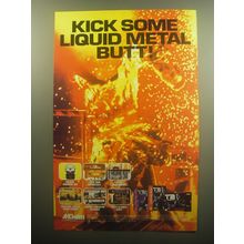 1993 Acclaim T2 Video Game Advertisement - Kick some liquid metal butt