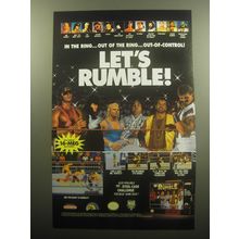 1993 LJN WWF Royal Rumble Video Game Ad - In the ring.. Out of the ring