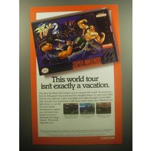 1993 Capcom Final Fight 2 Video Game Advertisement