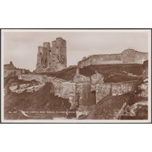 The Castle and Walls, Scarborough, Yorkshire, c.1940s - HO Taylor Postcard