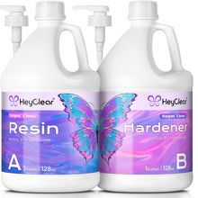 2 Gallon Epoxy Resin Kit with Pumps, Crystal Clear and Hard Upgraded 2 Part Resi