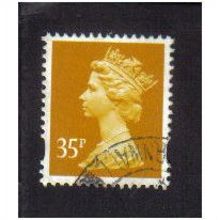 1993 GB DEFINITIVE 35P YELLOW F/U SG Y1692