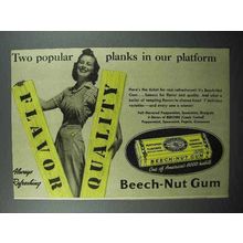 1940 Beech-Nut Gum Ad - Planks in Our Platform