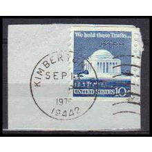 Used 1520 10c Jefferson Memorial Kimberton, PA. E1387
