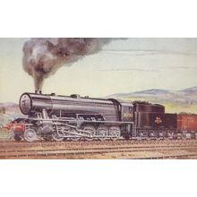 90750 Supply Austerity Haulage Coal Train Painting History Antique Postcard