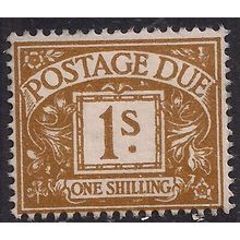 GB 1960 QE2 1/-d Ochre Postage Due Used SG D64 Wmk 179 ( H740 )