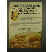 1975 Mazola Corn Oil Ad - Highest in Polyunsaturates