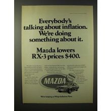 1975 Mazda RX-3 Car Ad - Talking About Inflation