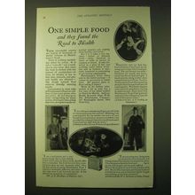 1924 Fleischmann's Yeast Ad - One simple food and they found the road to health
