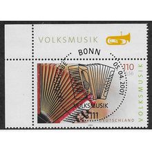 GER 2001 110pf 'FOLK MUSIC '(CORNER MARGIN) FINE USED (EBID53-916)