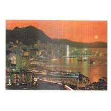 VICTORIA, HONG KONG used postcard 1980 postmark =
